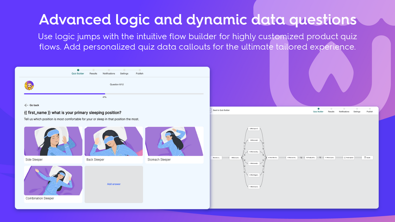 Create quizzes using advanced logic and dynamic data