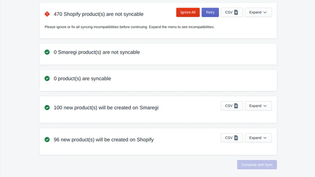 Validate data to be synced