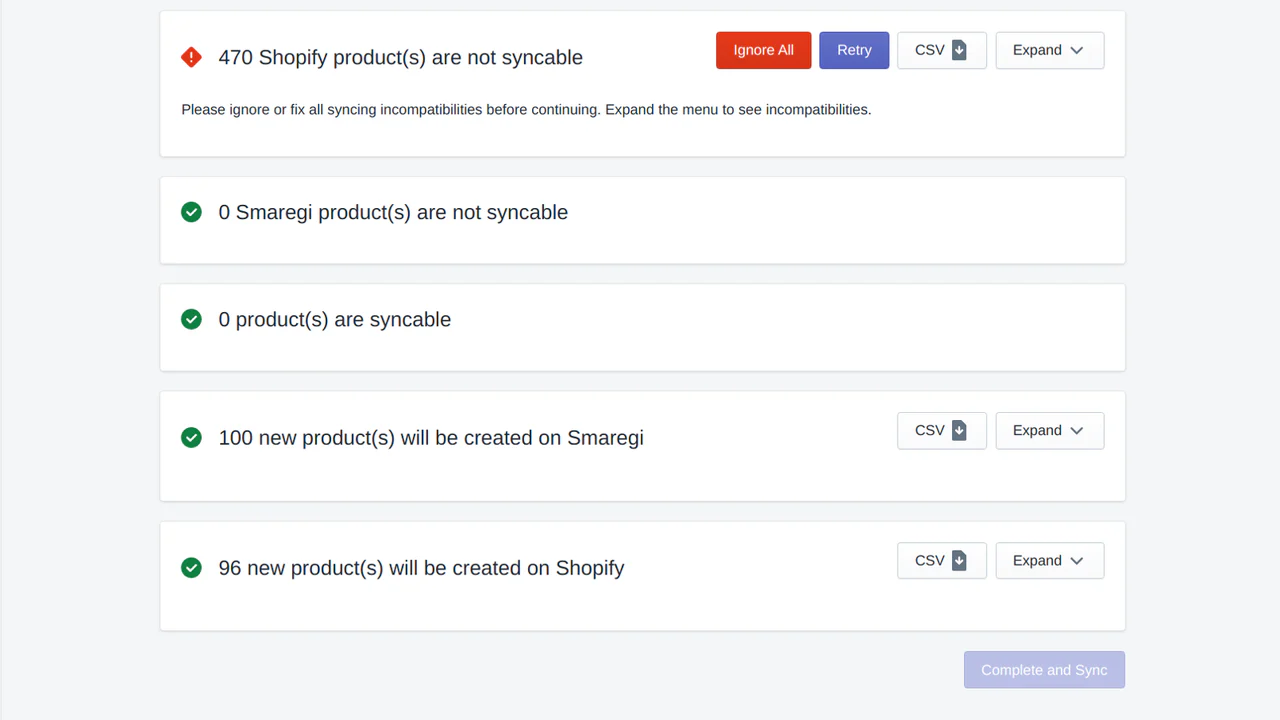 Validate data to be synced