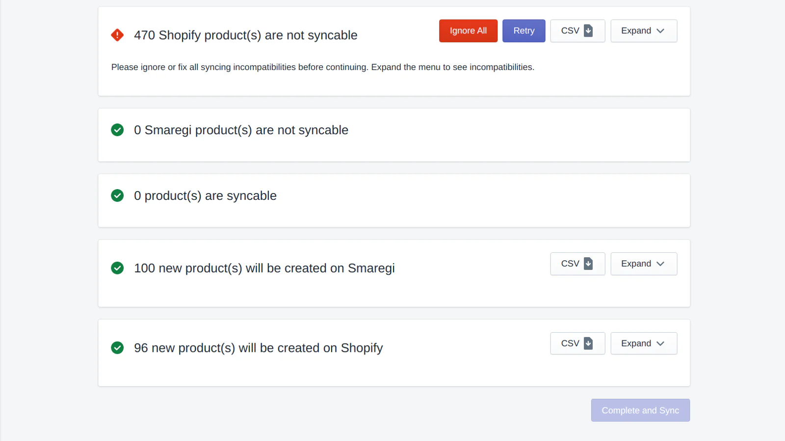 Validate data to be synced