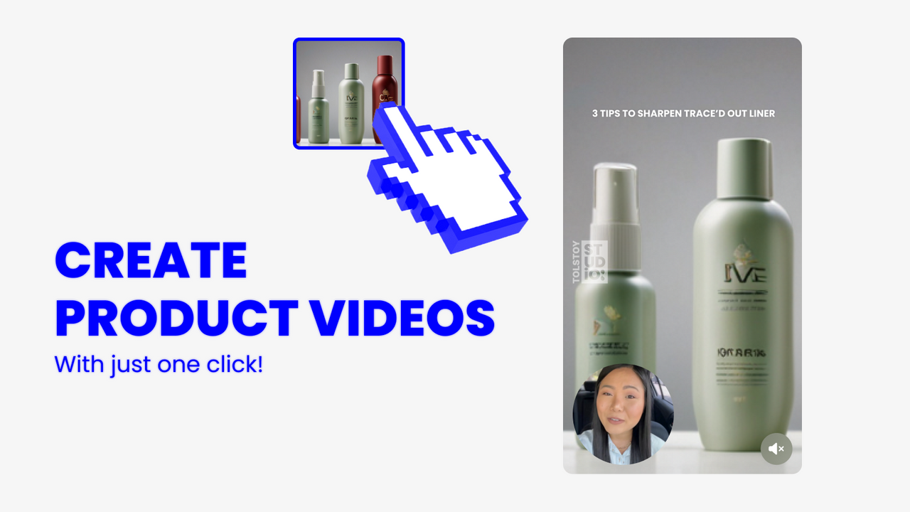 Generate product videos in one click