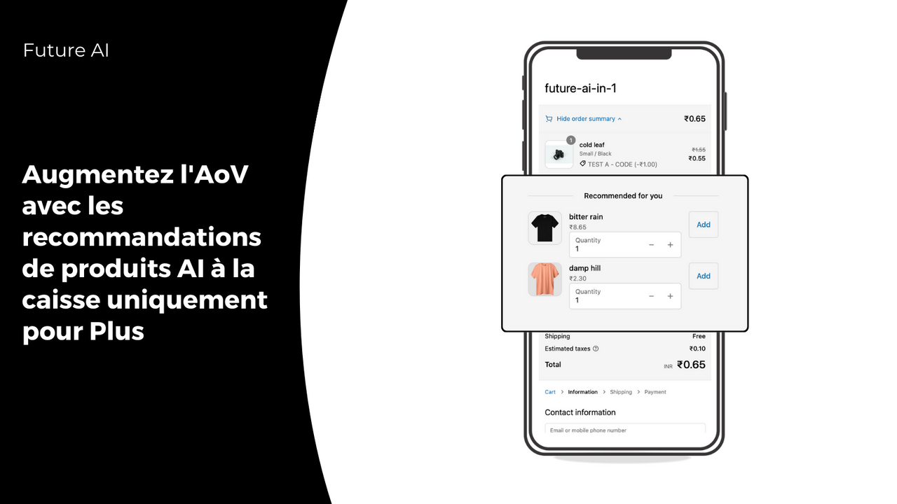 Augmentez l'AoV avec les recommandations de produits AI à la cai