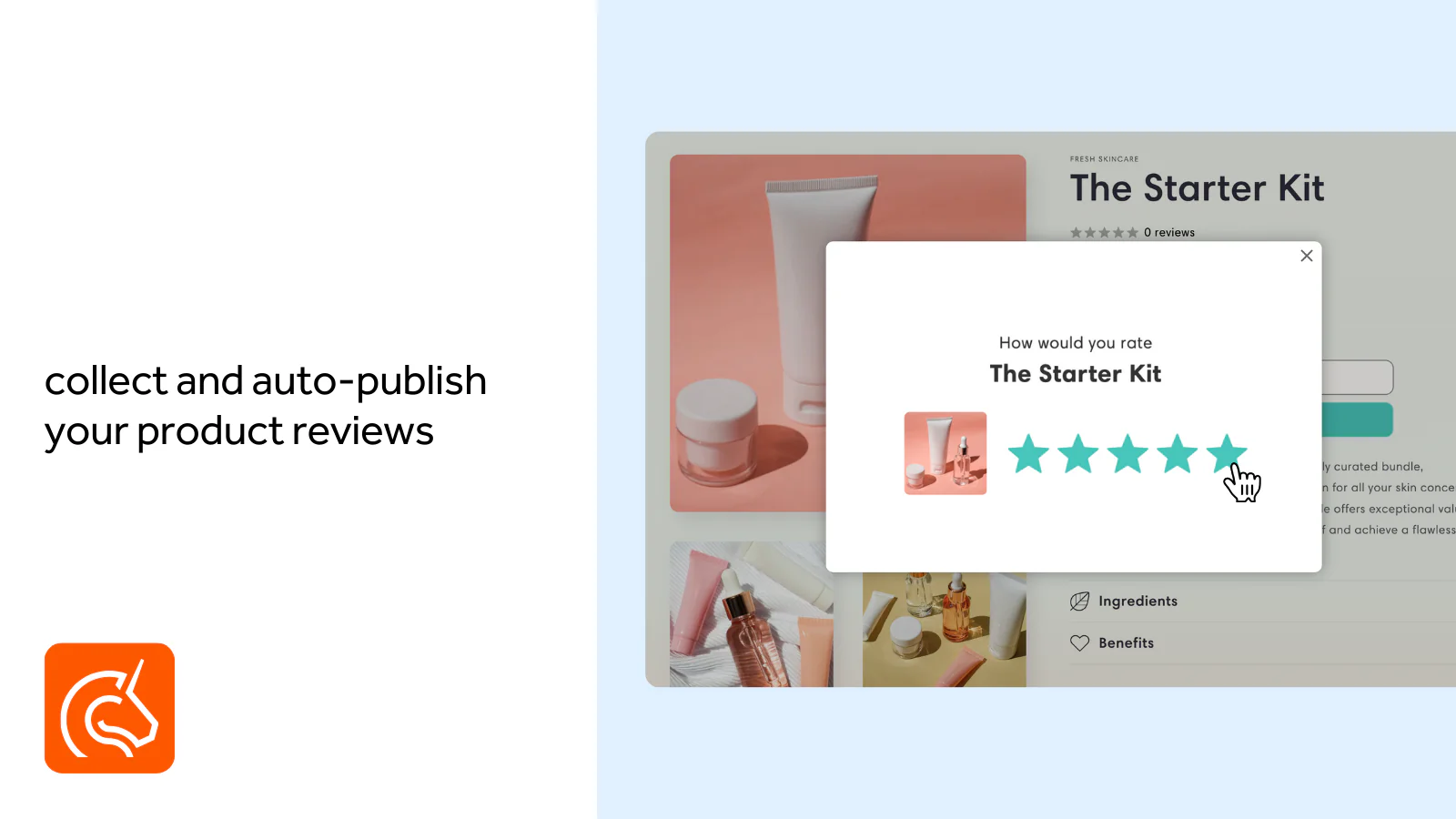 collect and auto-publish product reviews