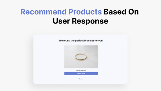 Recommend Products Based on User Respone - Quick Quiz