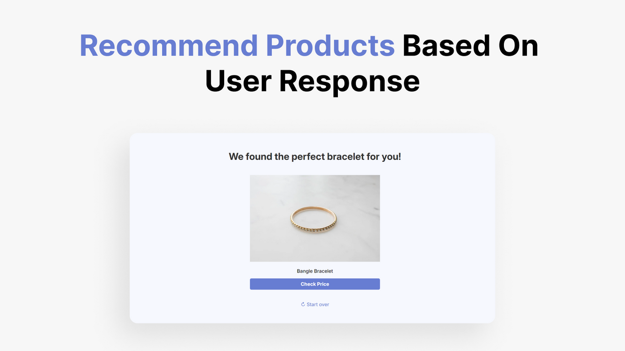 Recommend Products Based on User Respone - Quick Quiz