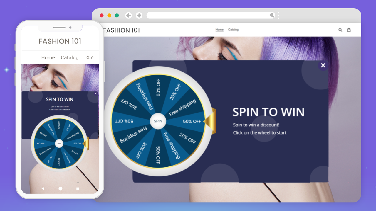 Draai het wiel pop-up - Spin om te winnen