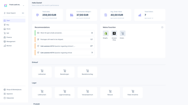 Xentral Business Operations Shopify 2