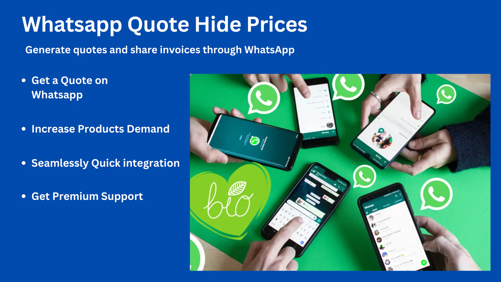 Whatsapp Quote and Hide Prices