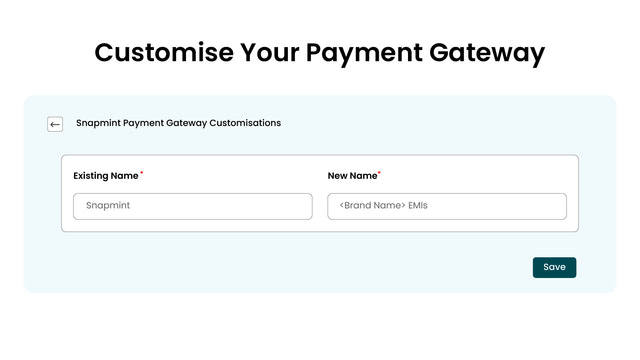 Renommez vos options de paiement