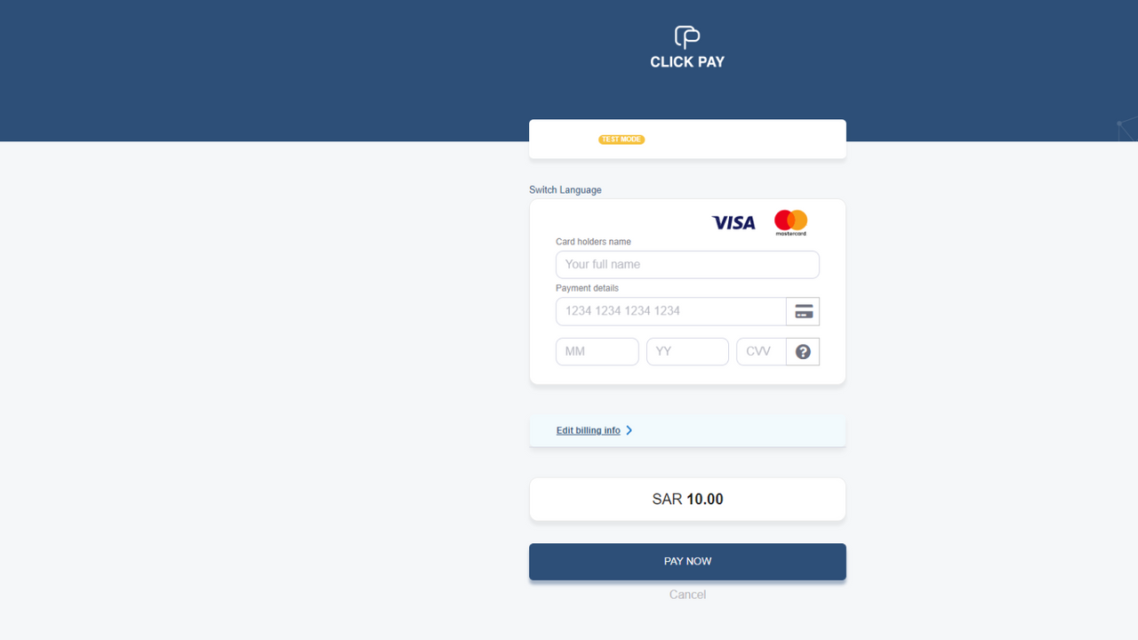 Hosted Payment Page