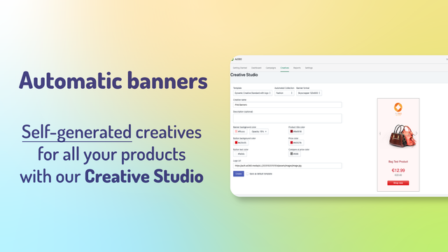 Automatiske bannere: Selvgenererede kreativer for alle produkter