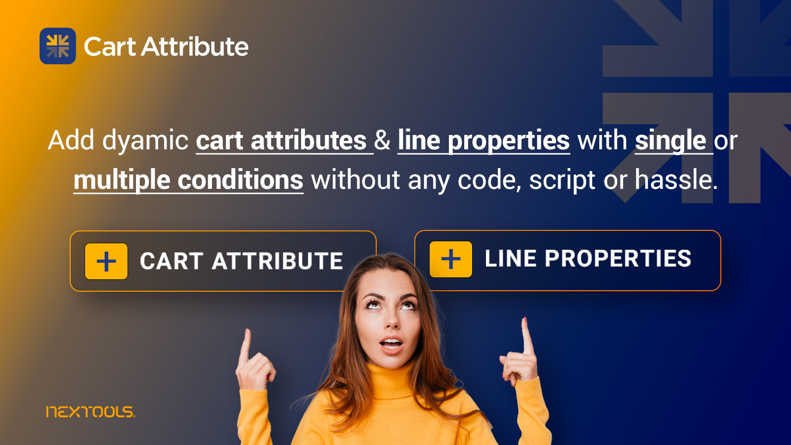 Añade atributos dinámicos de carrito y propiedades de línea
