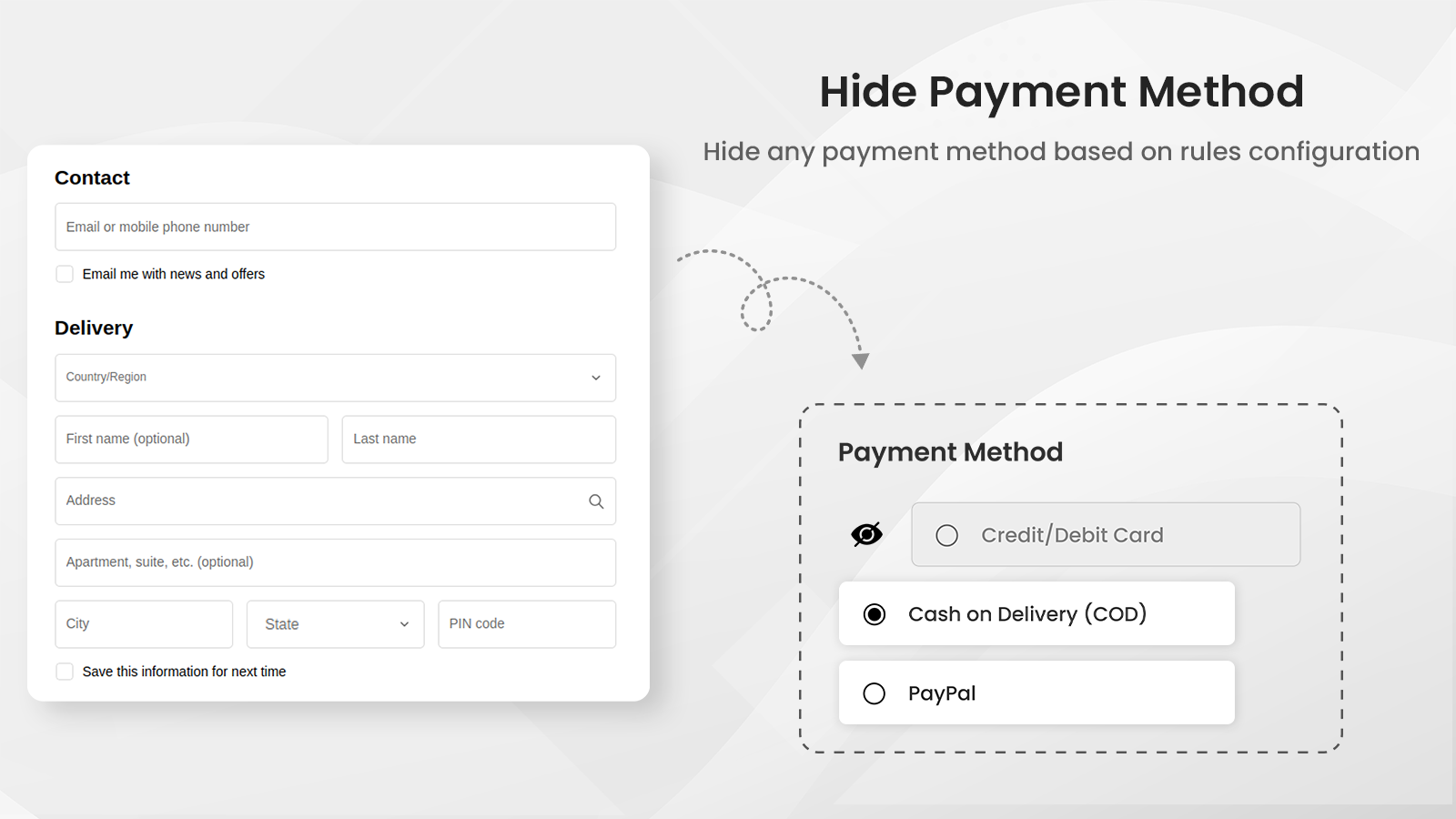 hide payment method