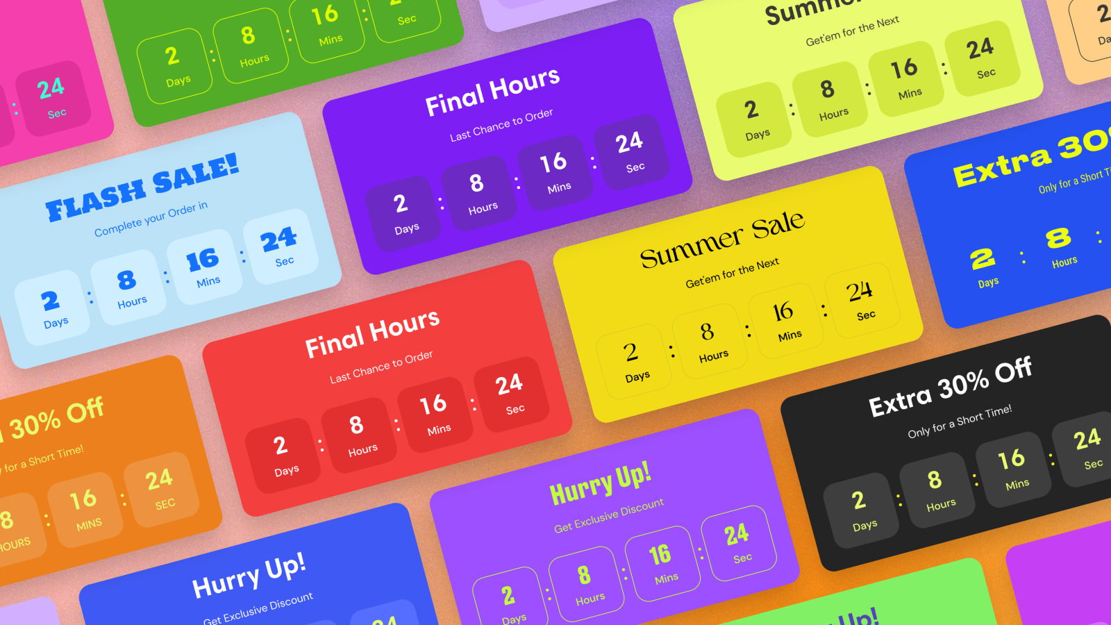 Countdown timer designs