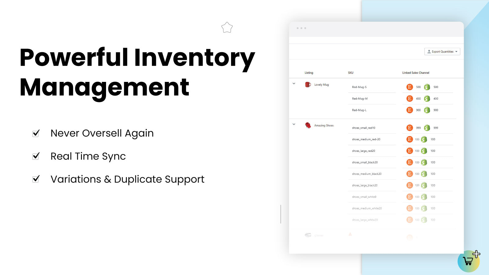 Real Time Inventory Sync between Shopify and Etsy