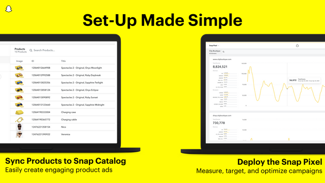 Implante o Snap Pixel e sincronize produtos com o Snap Catalog