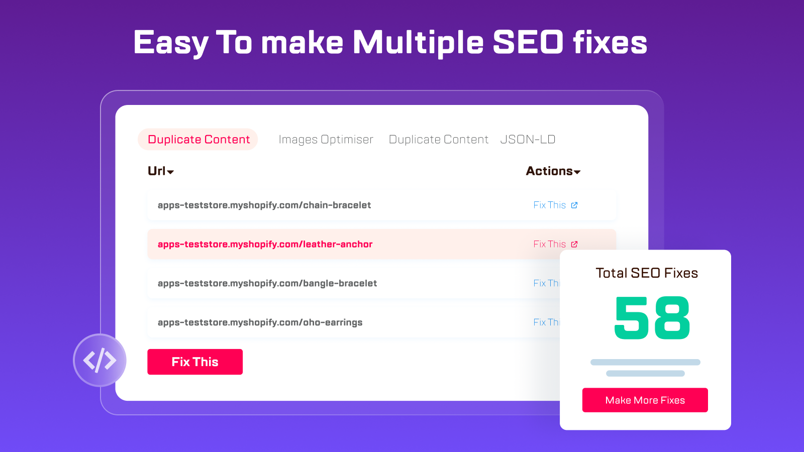 Fácil de Hacer Múltiples Correcciones de SEO