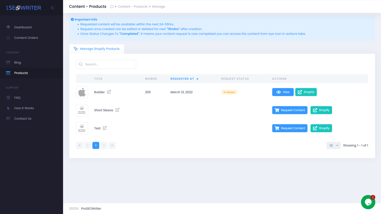 How to manage content request