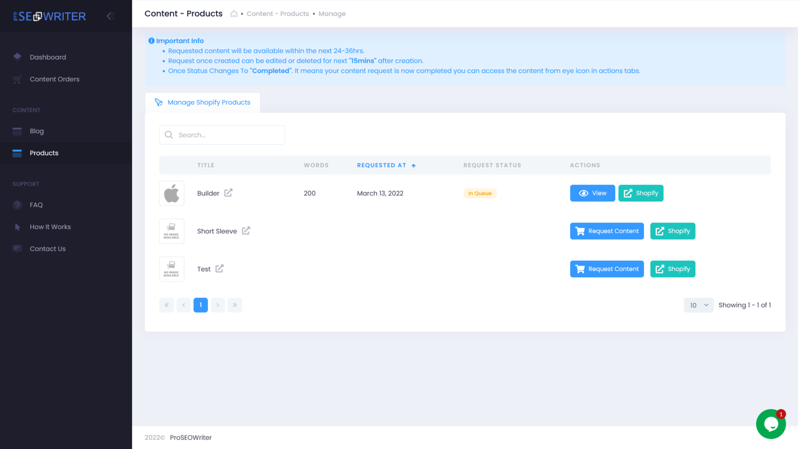 How to manage content request