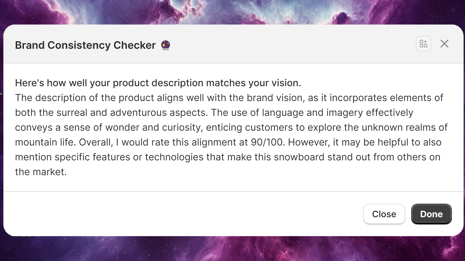 Showcasing how each product is analyzed