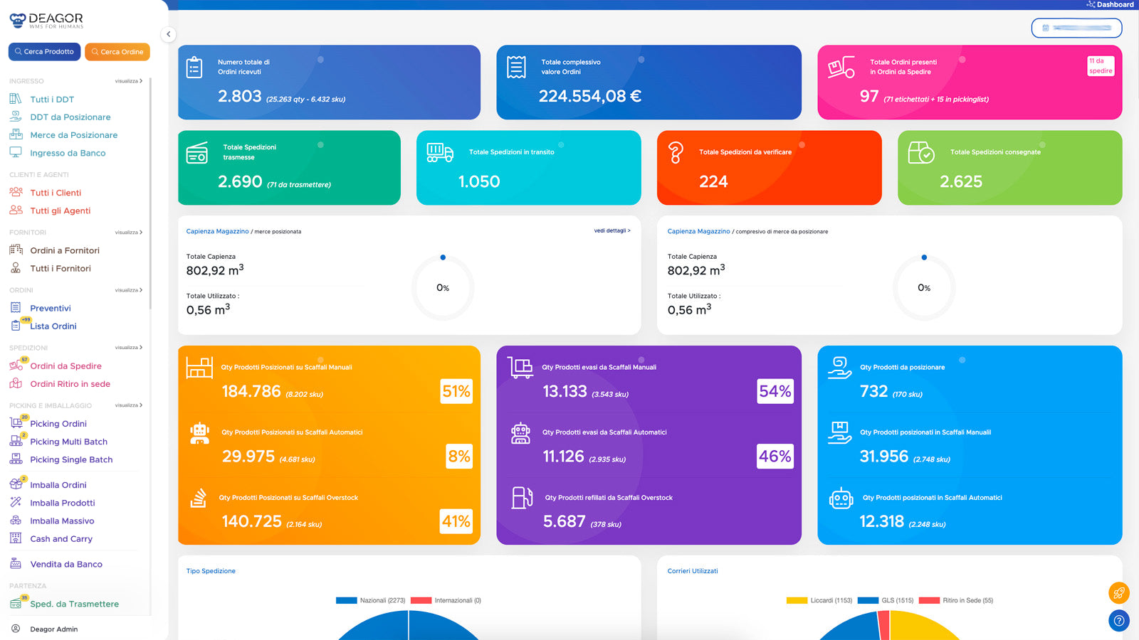 DEAGOR WMS Gestione Magazzino Screenshot