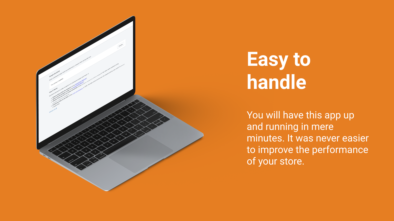 quicklink shopify app easy to handle