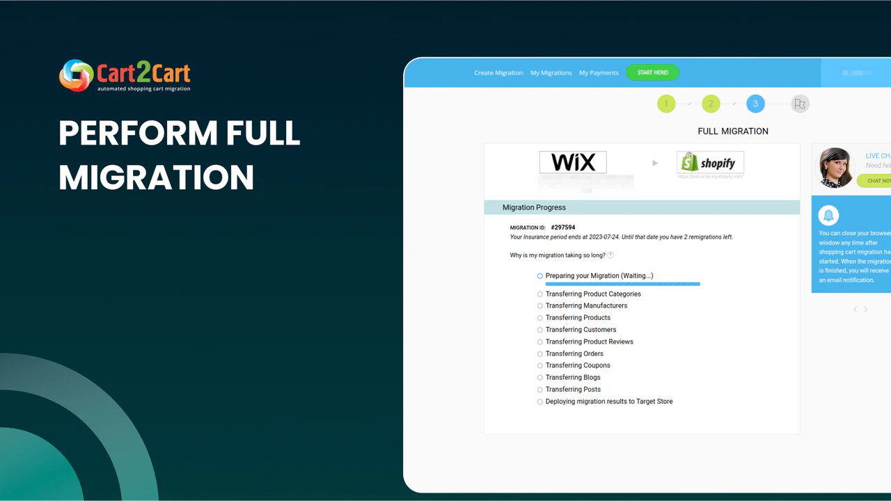 transferir de wix a shopify