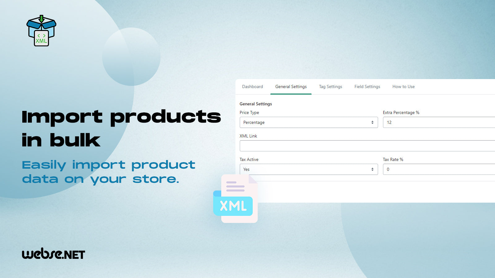 MyShop ‑ Product XML Import Screenshot