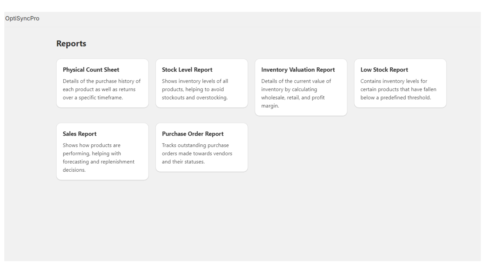 OptiSyncPro Skyrocket Plan Reports