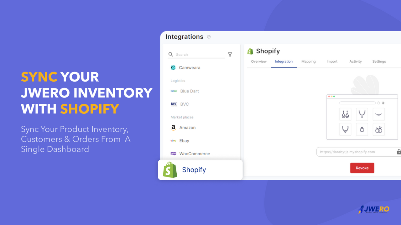 Intégrer Shopify avec Jwero