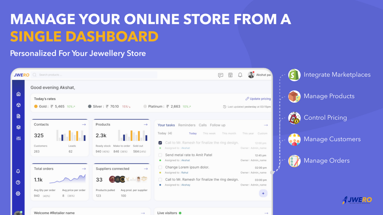 One dashboard for Jewellers