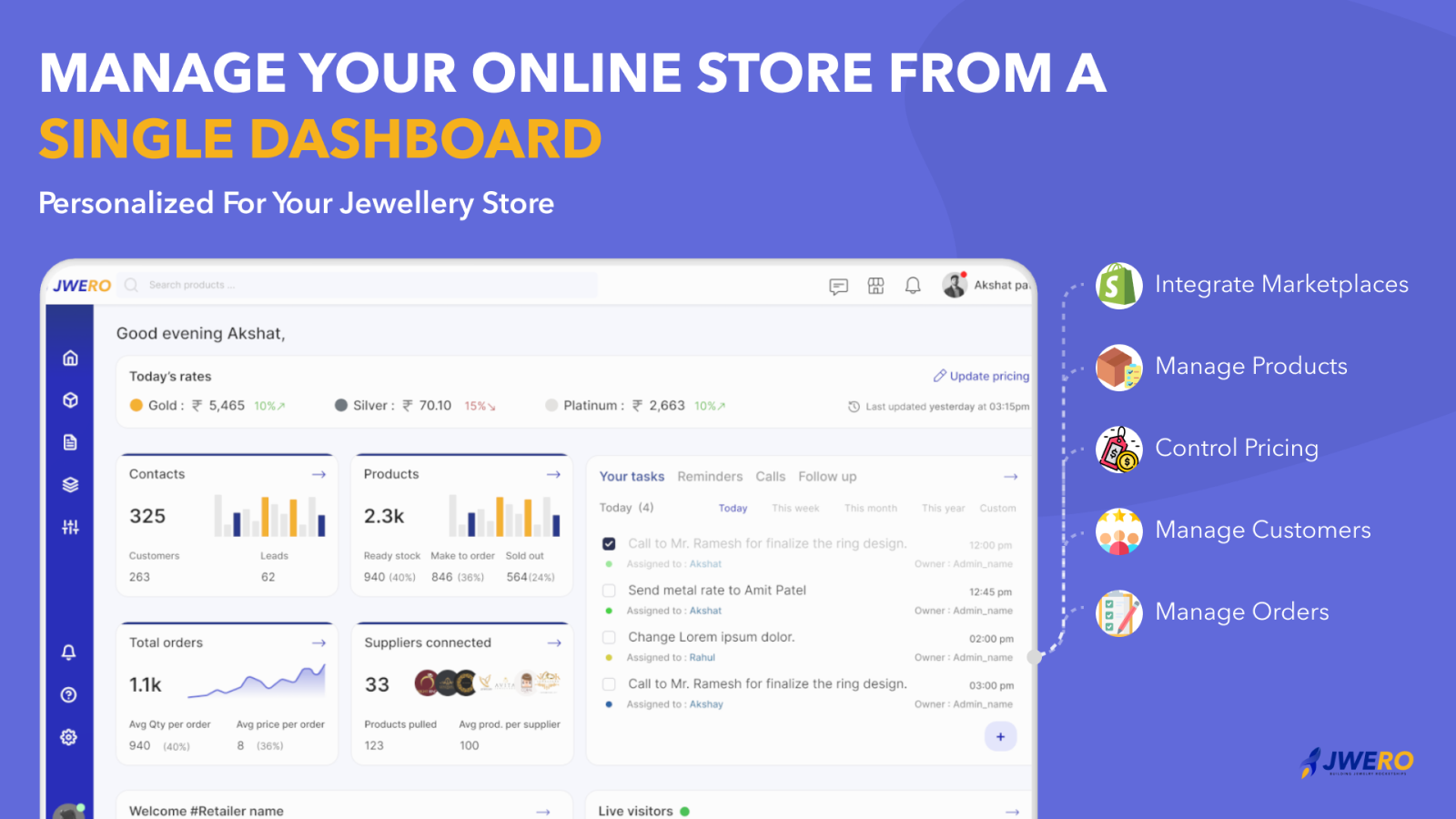 One dashboard for Jewellers
