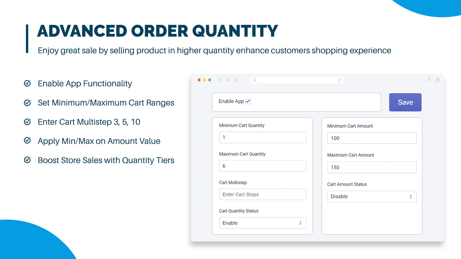 Limites de quantité de commande anticipée MOQ