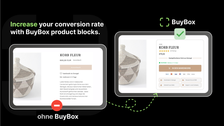 Buy Box: Product Page Blocks Screenshot