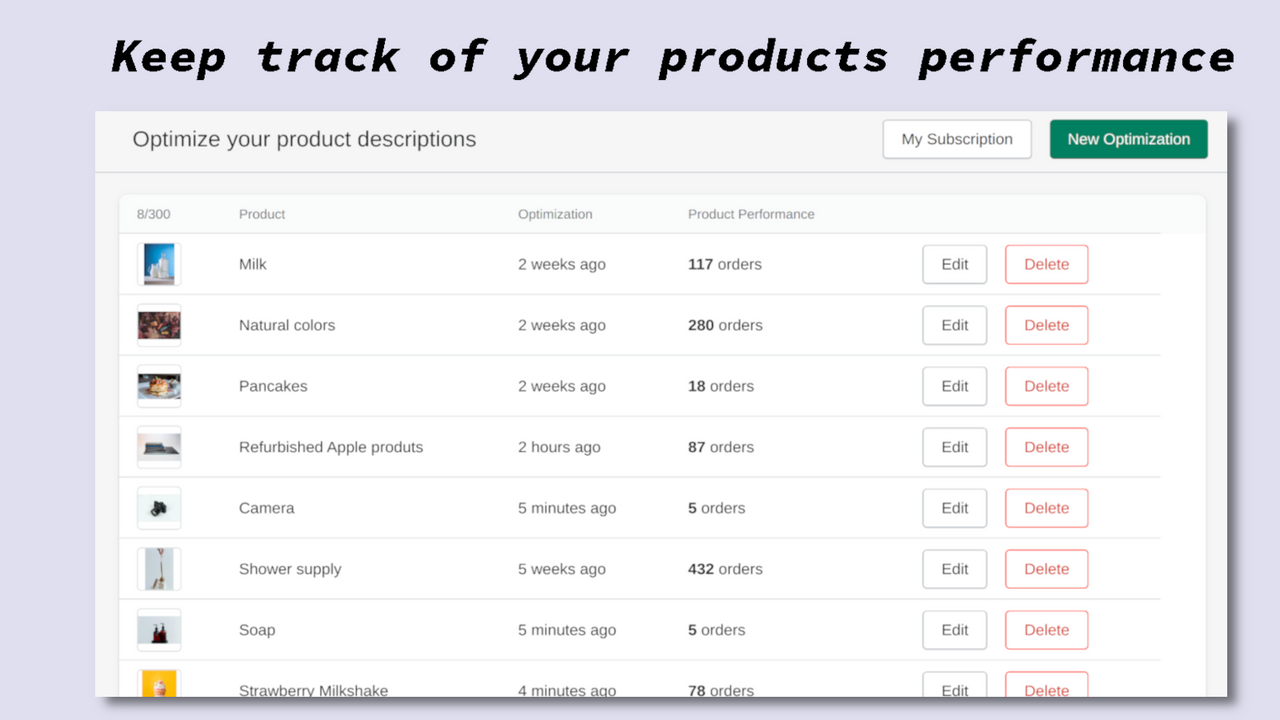 Gardez une trace du nombre de commandes depuis la dernière optimisation.