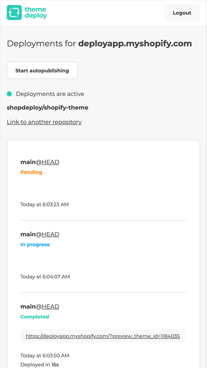 Mobile deployment dashboard