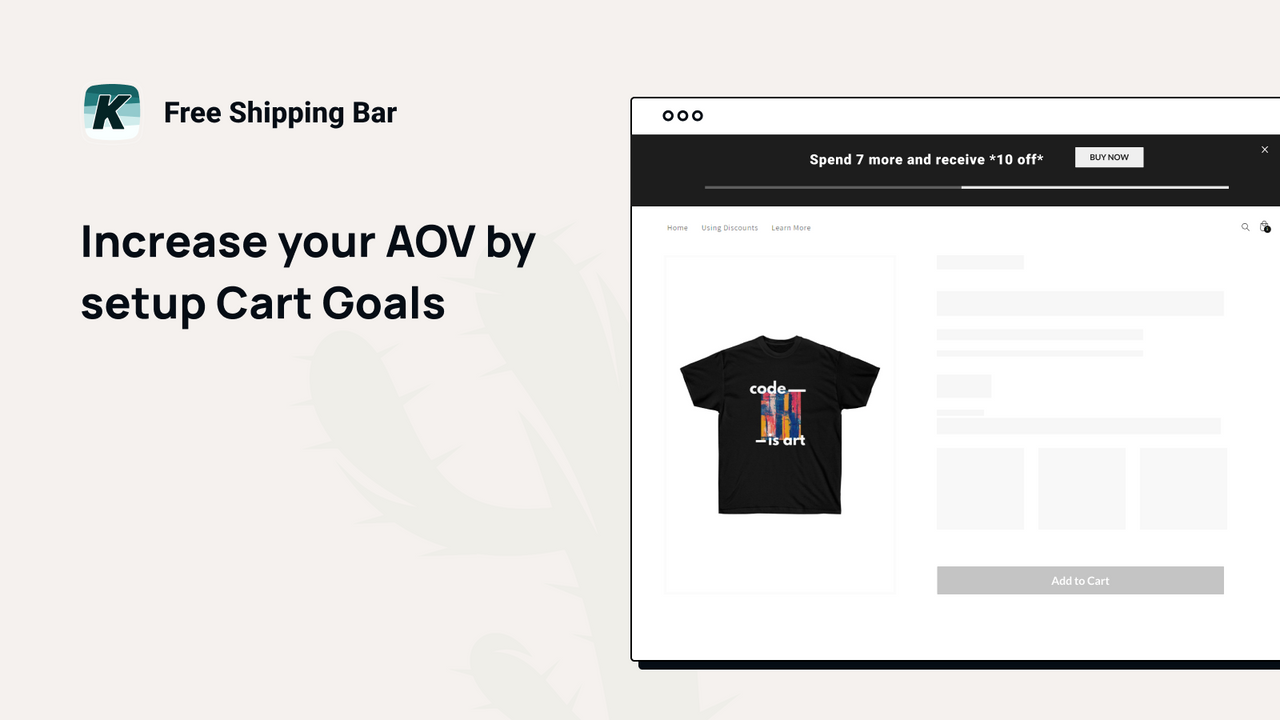 How to add Free Shipping Bar in Shopify 