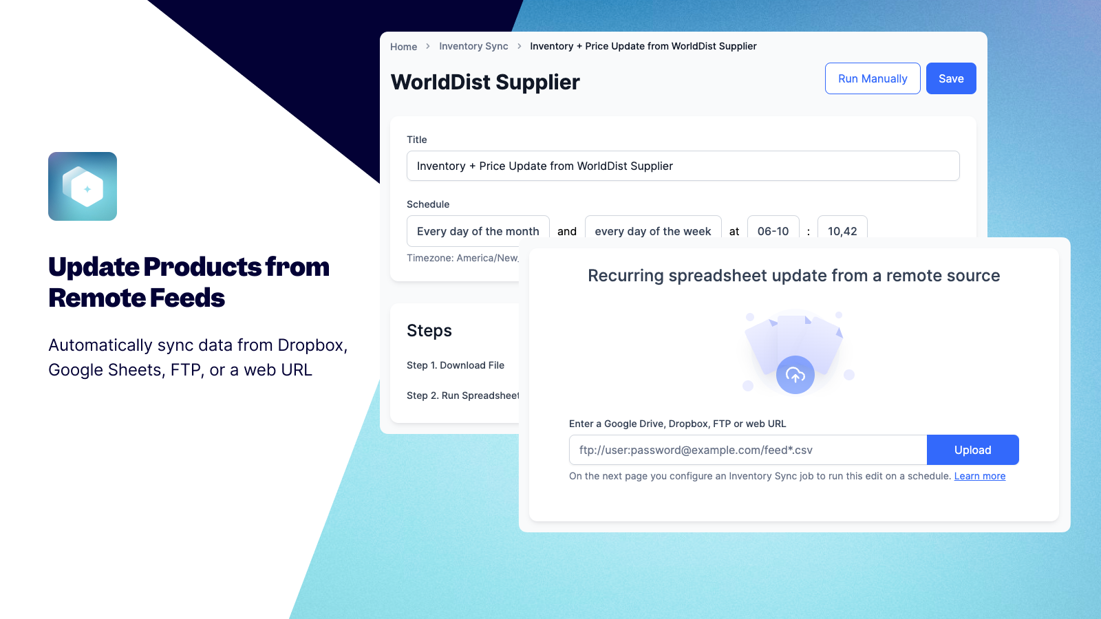 Update your products from remote feeds for bulk edits