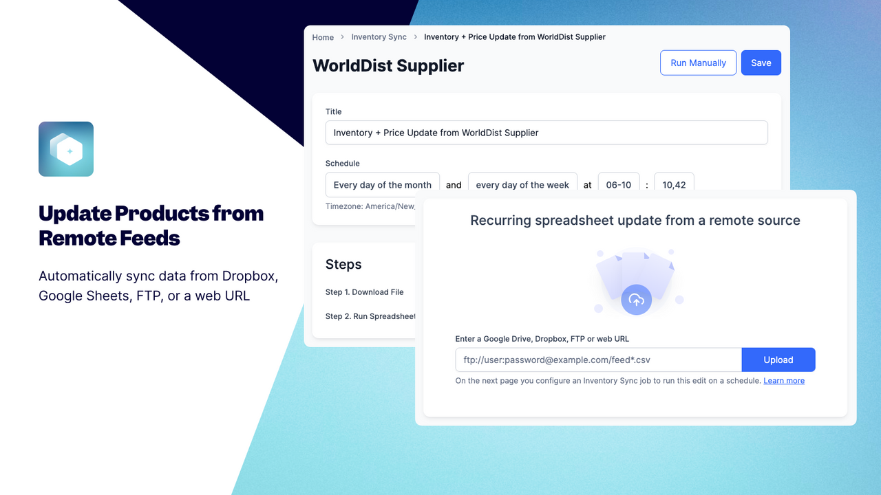 Bulk edit to update your products from remote feeds 