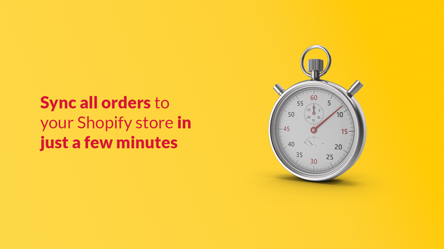Synchronisez toutes les commandes à votre boutique Shopify en quelques minutes