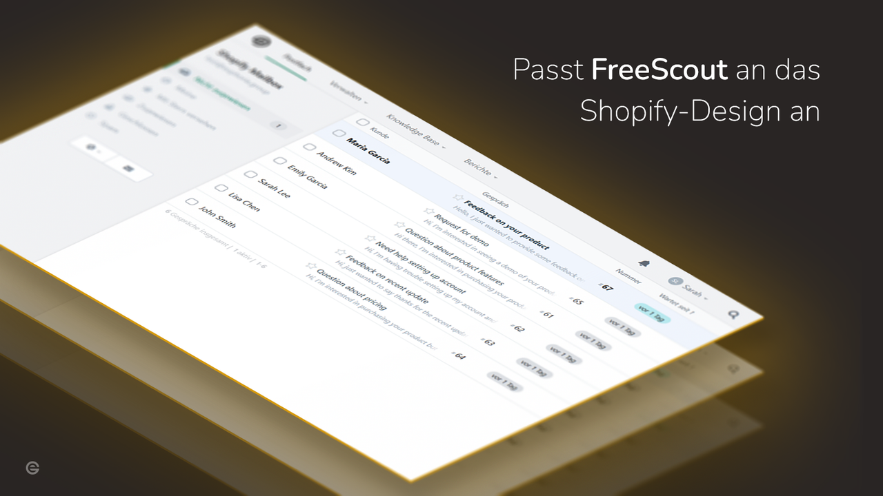 Passt FreeScout an das Shopify-Design an