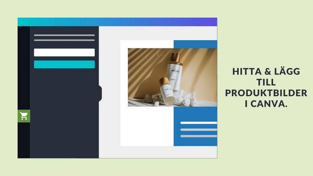Hitta och lägg till produktbilder i Canva.