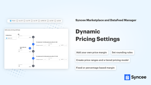 Dynamic pricing settings