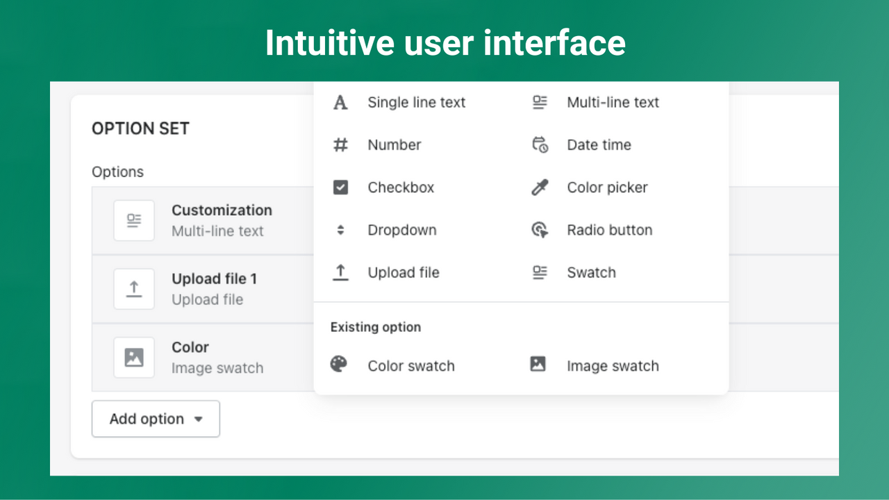 Interface de usuário intuitiva