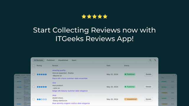 Börja samla recensioner nu med ITGeeks Reviews App!