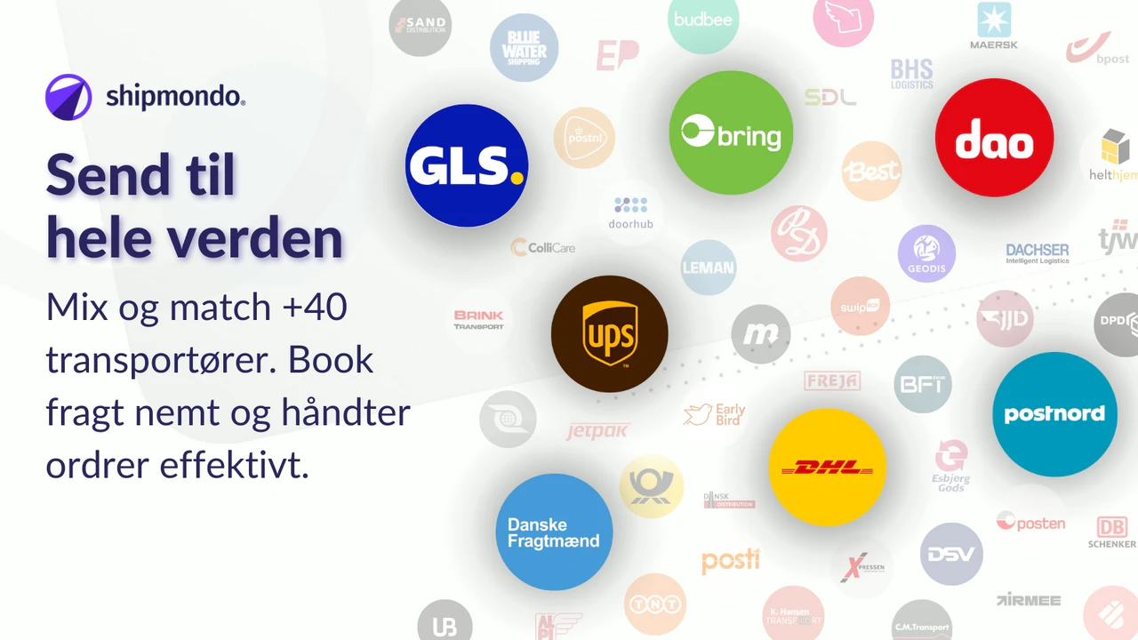 Pakkeshop: Dao, PostNord, GLS, Bring, DHL, Danske Fragtmænd