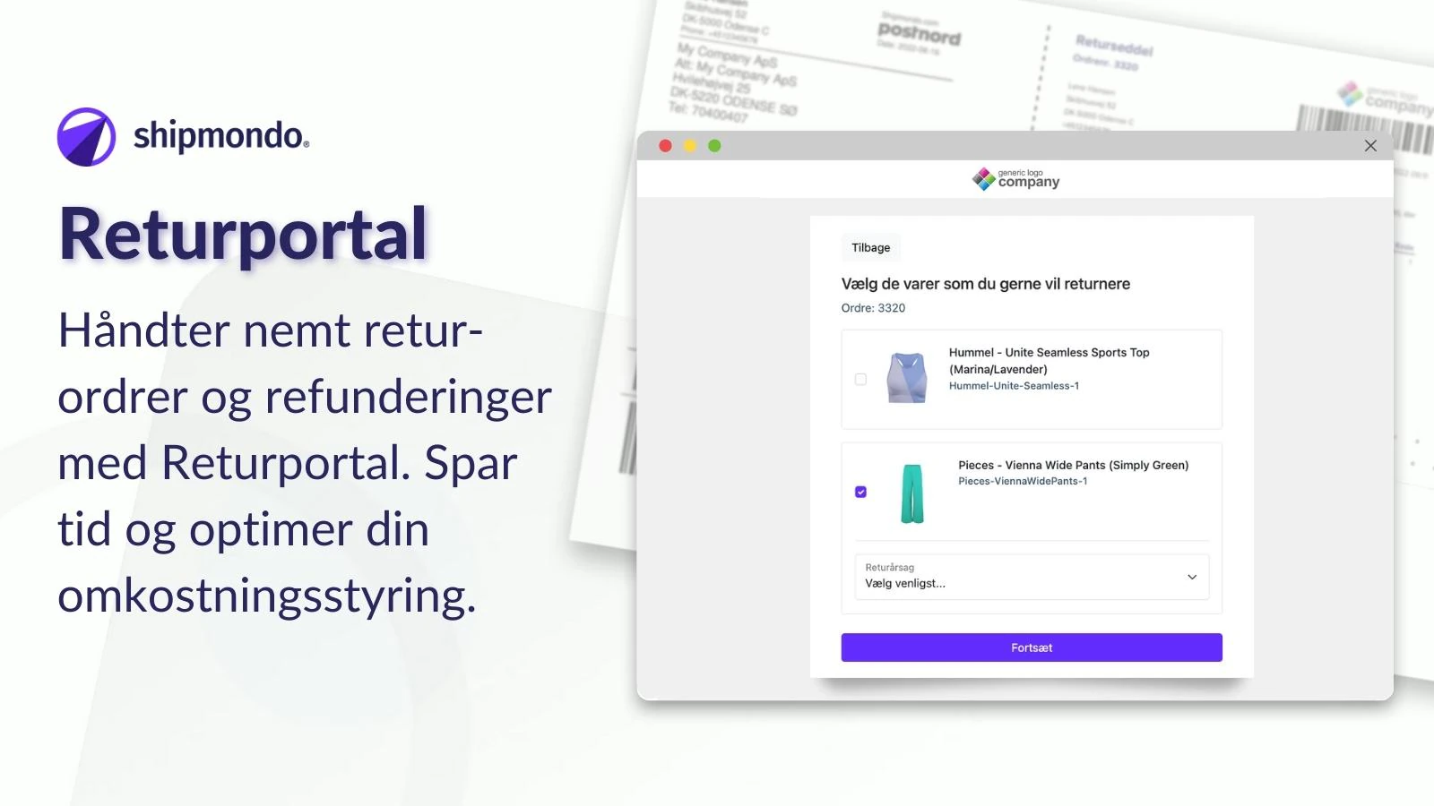 Gør retur og refunderinger nemt med Shipmondo Returportal