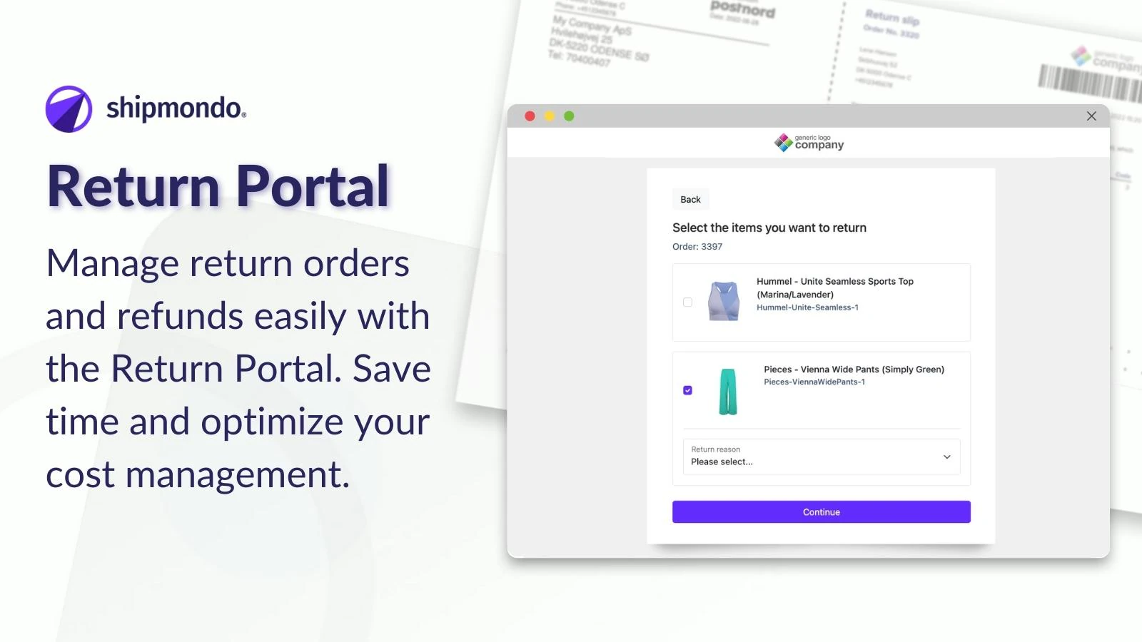 Make returns and refunds easy with Shipmondo Return Portal