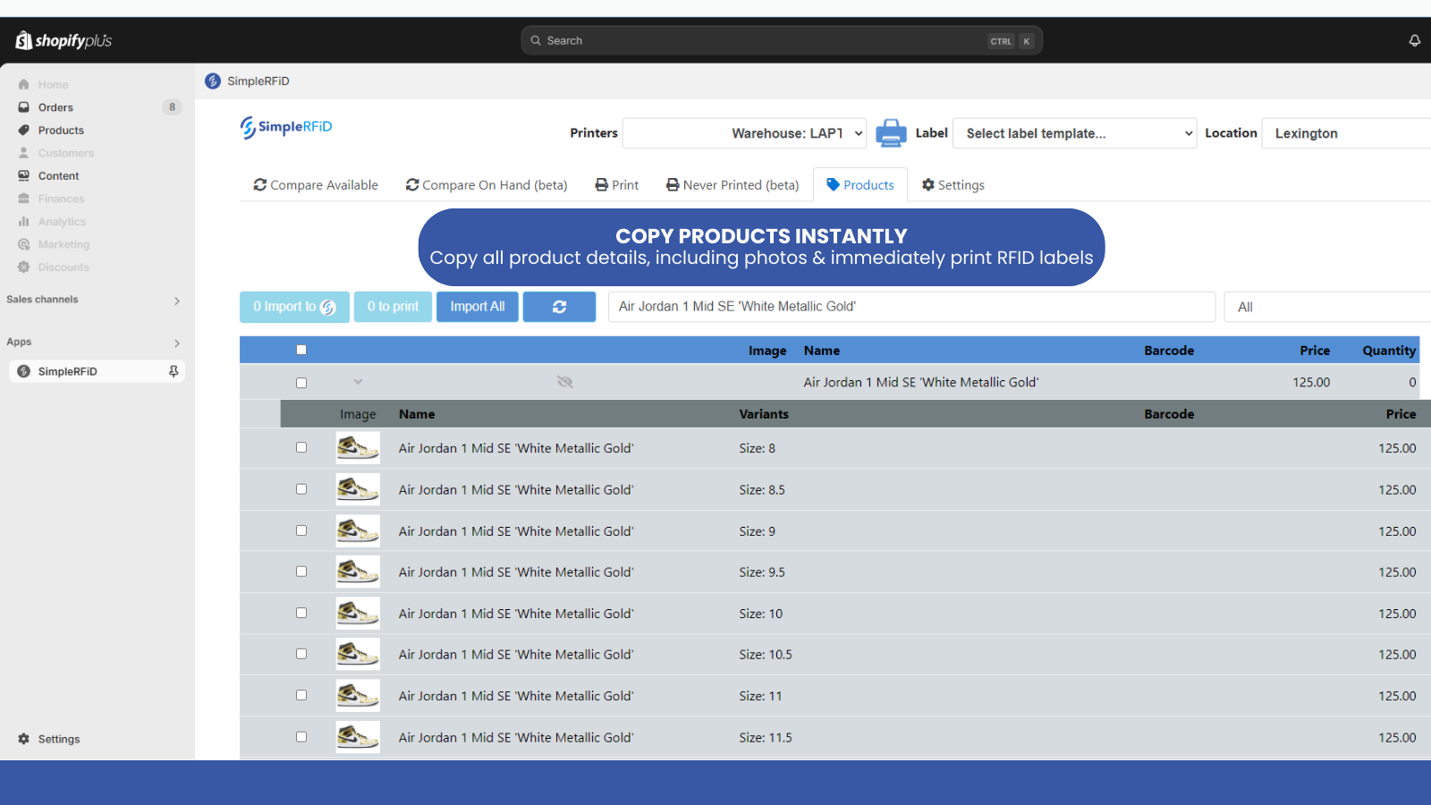 Simple RFID Inventory Solution Screenshot