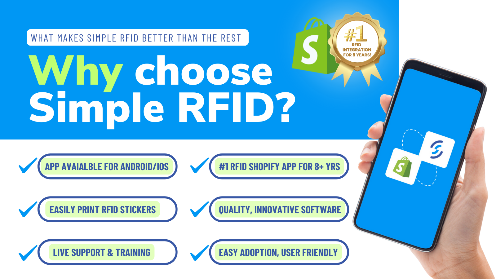 #1 Shopify App i 8+ år på IOS/Android | Udskriv RFID-etiketter